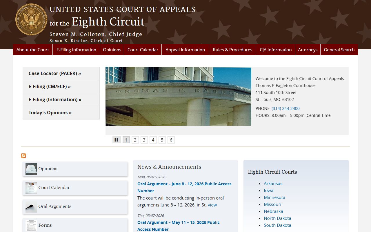 Fillmore County District Court Eighth Circuit appellate context